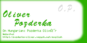 oliver pozderka business card